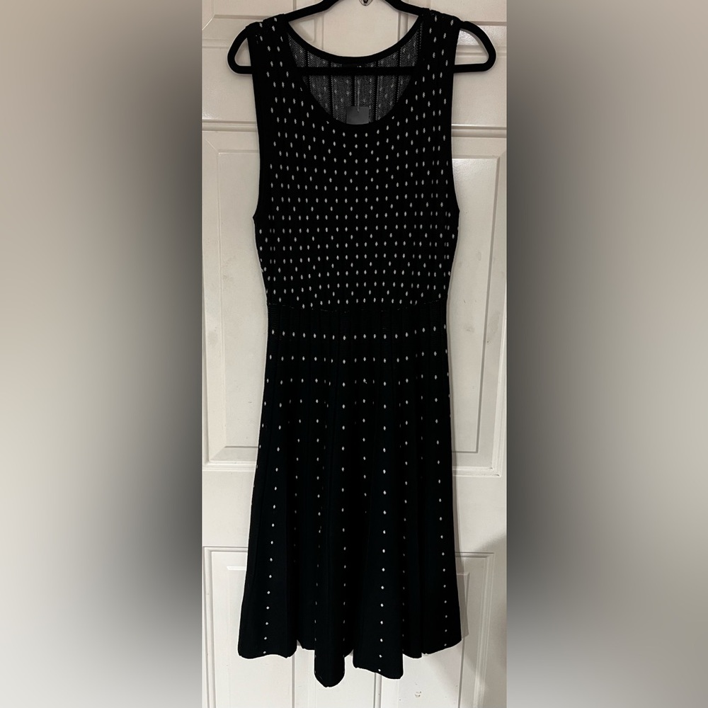 Torrid Black and Gold Sweater Skater Dress